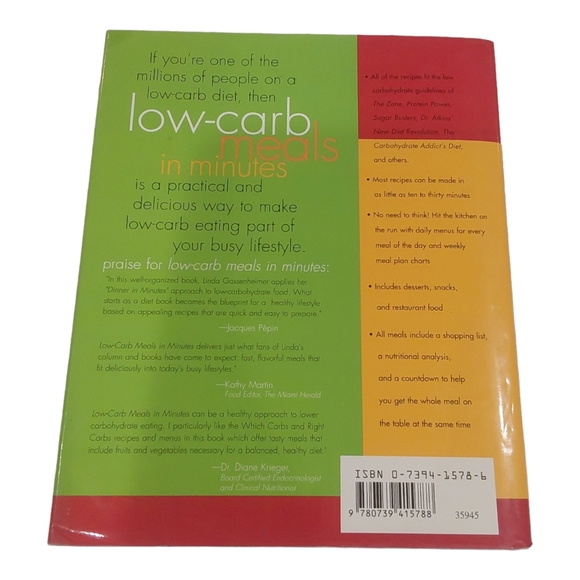 low Carb Meals In Minutes Cook Book x - Picture 2 of 3